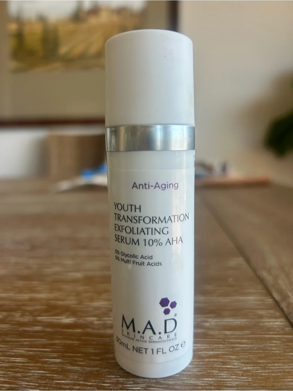 Used Once- Like New! MA.D. Youth Transformation Exfoliating Serum 10% AHA
